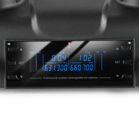 Zestaw mikrofonów bezprzewodowych doręcznych UHF+ stacja ładująca Audioport MCD-U2