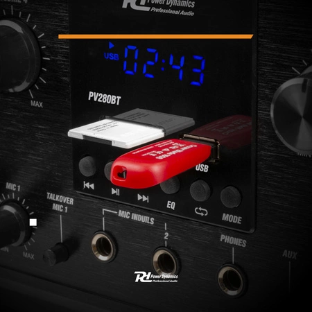 Wzmacniacz audio 8 strefowy 800W PV280BT Power Dynamics