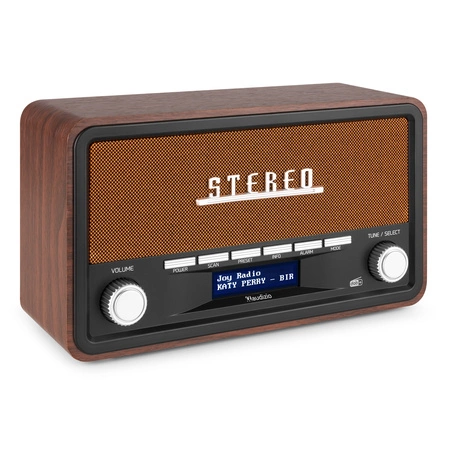 Przenośne radio Audizio Foggia stereo z budzikiem DAB+ FM- 50W - brązowy