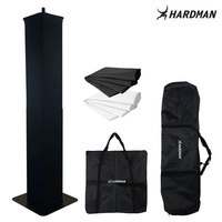 Czarny totem duży 135-250cm PTS24W statyw sceniczny DJ z akcesoriami