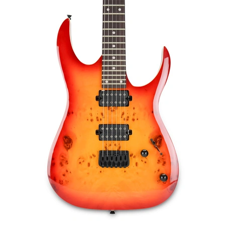 Gitara elektryczna superstrat - kompletny zestaw -Golden Guitar PSG-3 wiśnia