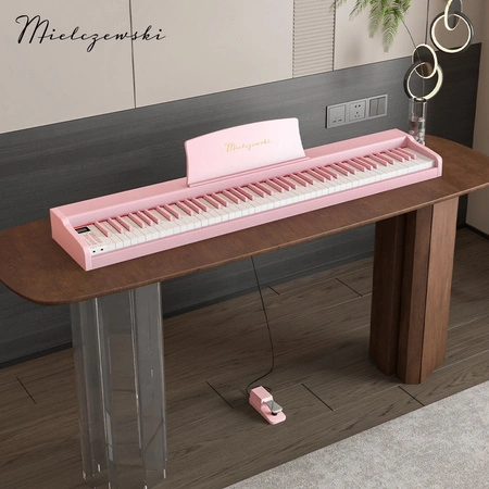 Pianino cyfrowe dynamiczne TIENTO różowe Mielczewski