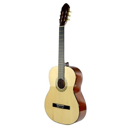 Zestaw: Gitara klasyczna 4/4 39" kolor naturalny GKS39NAT Golden Guitar+ pokrowiec tuner struny kostki