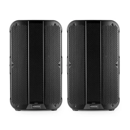 Aktywny zestaw kolumnowy Vonyx VD712A z Bluetooth i bezprzewodowym parowaniem stereo - Bi-amp - 12 cali - 1600 W