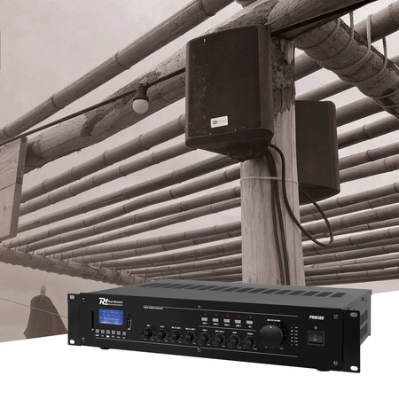 PRM360 100V 6 kanałowy Mikser-Wzmacnicz 4 strefowy 360W PD