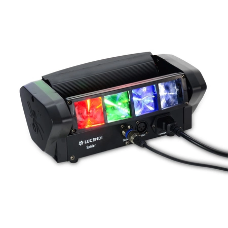 Efekt świetlny ruchomy LED RGBW Spider Lucendi