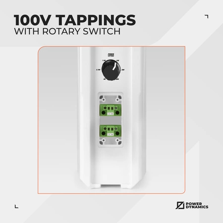 Głośnik kolumnowy 100V Power Dynamics biały