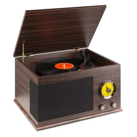 Gramofon RP173 Fenton Vintage USB BT FM brązowy+ winyl gratis