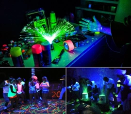 Zestaw: 4x Reflektor bateryjny ultrafiolet Beamz