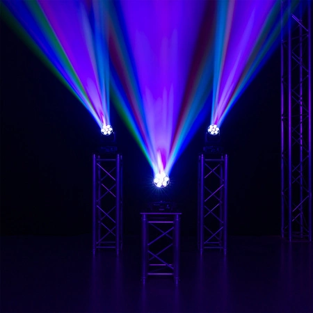 Zestaw: 4x Głowa ruchoma Cobra 160 Spot 100W z 6x 10W B-Eye Beamz+ 2x case