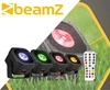 Zestaw 4x Oświetlacz akumulatorowy BBP12 uplight 12W RGBAL LED IP65 WDMX pilot Beamz
