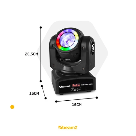 Zestaw: 2x Głowa ruchoma Panther 60R LED Beamz+ dedykowana torba transportowa