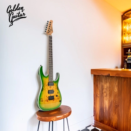Gitara elektryczna superstrat - kompletny zestaw -Golden Guitar PSG-3 Zielony