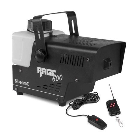 Zestaw: Wytwornica dymu 600W Rage600+ płyn do dymu 5L BeamZ