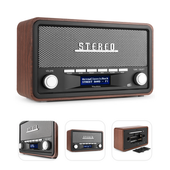 Przenośne radio Audizio Foggia stereo z budzikiem DAB+ FM- 50W - Szary