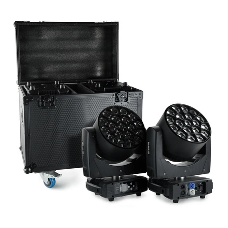 Case transportowy na dwie głowy ruchome i inny sprzęt oświetleniowy