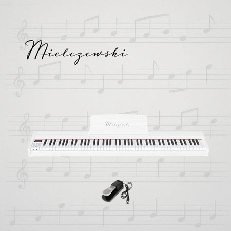 Pianino cyfrowe dynamiczne TIENTO białe Mielczewski