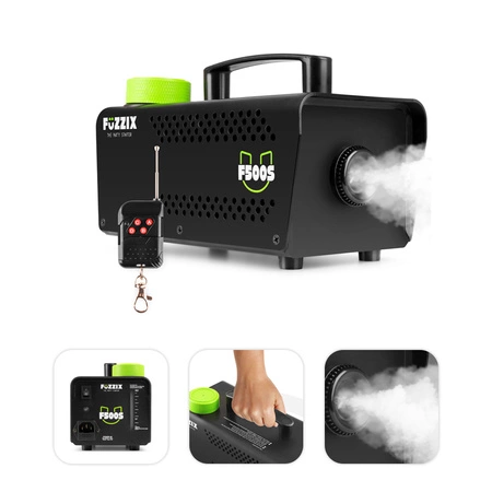 Zestaw: Wytwornica dymu 500W F500S Fuzzix+ płyn do dymu 250ml gratis+ płyn do dymu 5l