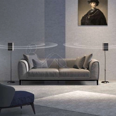 Statyw głośnikowy Audizio HTS12 - regulowana wysokość - zestaw 2 sztuk - czarny