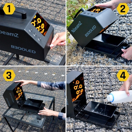 Wytwornica baniek z efektem LED RGB B300LED pilot Beamz