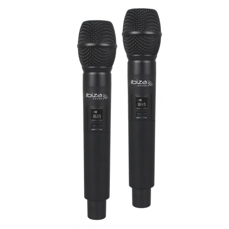 Zestaw mikrofonów bezprzewodowych do ręki UHF+ odbiornik 863.9 & 864.9MHZ