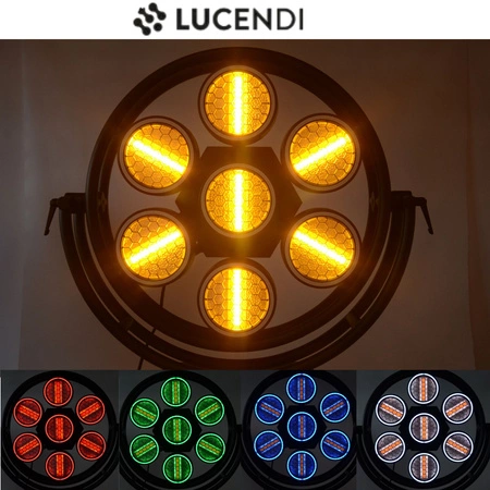 Zestaw: Reflektor retro R7 LED RGB COB + case transportowe