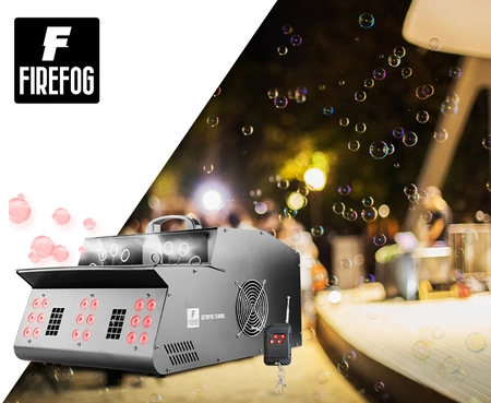 Wytwornica baniek i dymu z efektem LED Octopus 1500BL DMX pilot Firefog