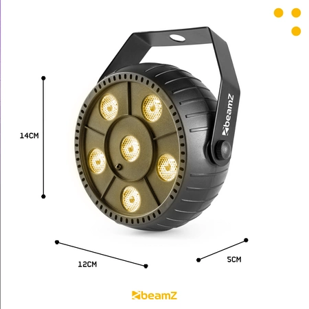 Reflektor Party Par bateryjny 6X 2W RGB Beamz