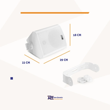 Zestaw kolumn instalacyjnych 100V 6,5" 150W BC65V biały Power Dynamics