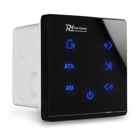 Wzmacniacz audio Powerline A50B do montażu ściennego BT czarny