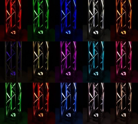 Oświetlacz Bateryjny LED Uplight BBP96S Par 6x12W RGBWA-UV z bezprzewodowym DMX i osłoną przeciwdeszczową