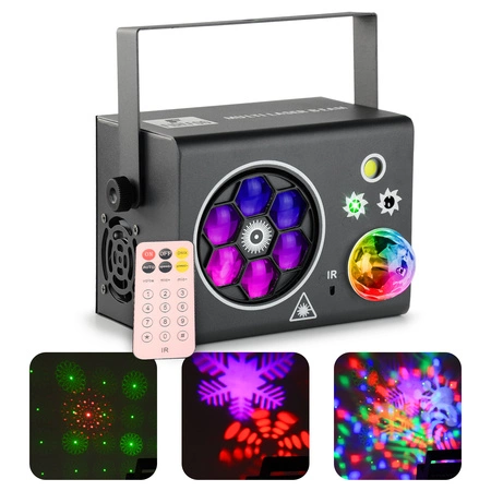 Efekt oświetleniowy Multi Laser Beam astro strobo pilot bezprzewodowy 