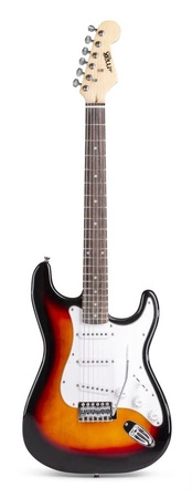 Zestaw: Gitara elektryczna Gigkit Max sunburst+ wzmacniacz statyw akcesoria
