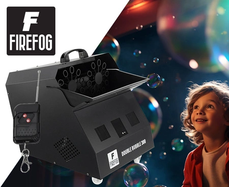 Podwójna wytwornica baniek z pilotem 300W Firefog