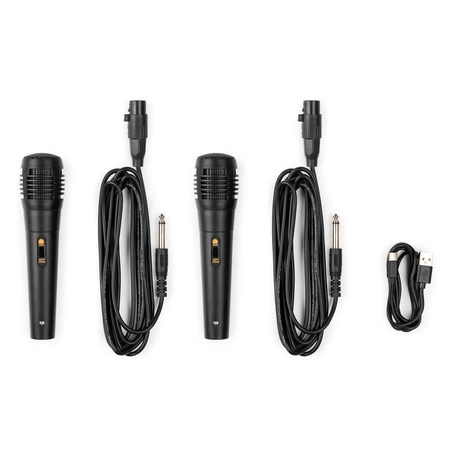 Głośnik Karaoke LED 2x mikrofon KAR50P Fenton różowy