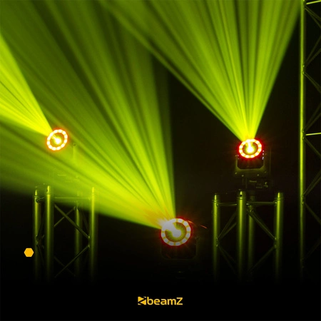 Zestaw: 2x Ruchoma głowa Cobra 100R Spot 100W z pierścieniem Beamz+ case