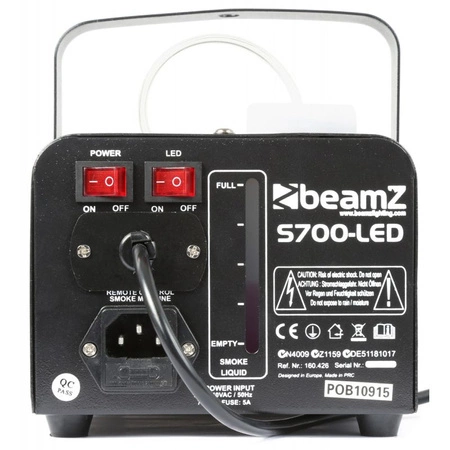 Zestaw: Wytwornica dymu LED 700W S700LED+ płyn do dymu 5L Beamz