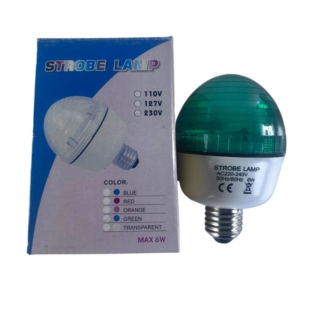 Żarówka DISCO stroboskopowa E27 zielona
