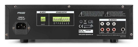 Wzmacniacz 2 strefowy PPA502 100V 50W Power Dynamics