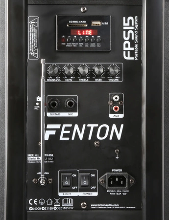 Kolumna aktywna FPS15 15" BT /MP3/USB/SD/VHF/LED Fenton