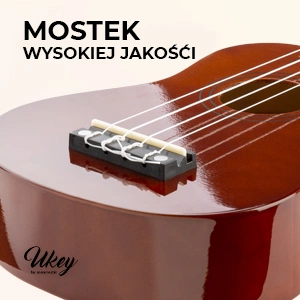 Zestaw: Ukulele sopranowe Max UKEY brązowe+ tuner dwie kostki struny pokrowiec