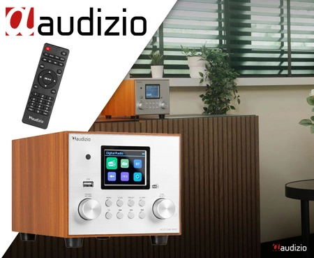 Radio Audizio Vieste DAB+ z subwooferem, srebrne