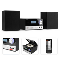 Wieża Arles Audizio HiFi DAB+ czarna/srebrna
