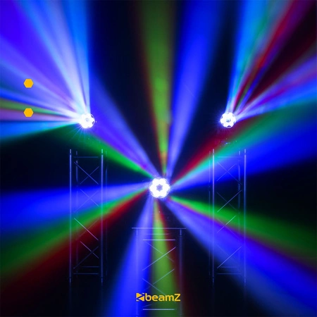 Zestaw: 4x Głowa ruchoma Cobra 160 Spot 100W z 6x 10W B-Eye Beamz+ 2x case