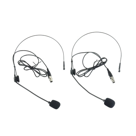 Zestaw mikrofonów bezprzewodowych UHF 2x nagłowny bodypack krawatowy Audioport SU-750BP