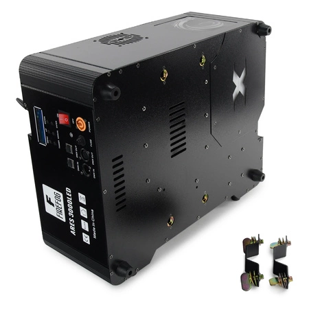 Zestaw: Wytwornica dymu pionowego i poziomego ARES 3000LED Firefog+ płyn 5l