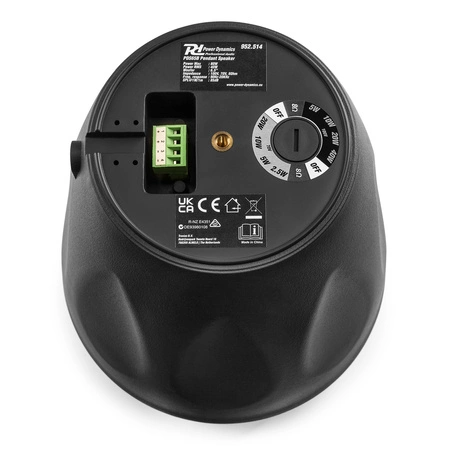 Głośnik wiszący 100V 6,5” czarny PDS65B Power dynamics