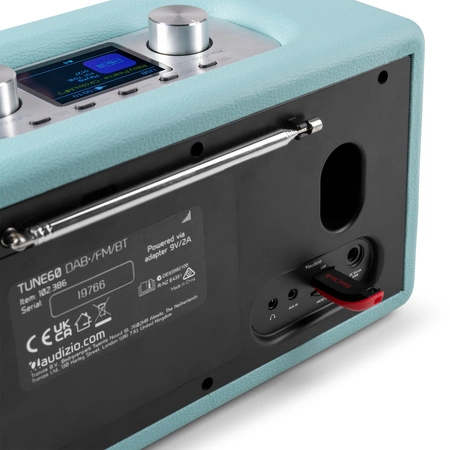 Radio retro DAB FM BT Tune60 Audizio niebieskie