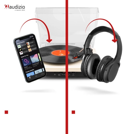 Gramofon RP113C Audizio wejście/wyjście BT kremowy