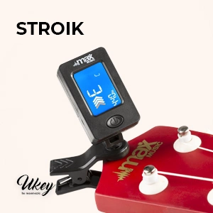 Zestaw: Ukulele sopranowe Max UKEY naturalne+ tuner dwie kostki struny pokrowiec